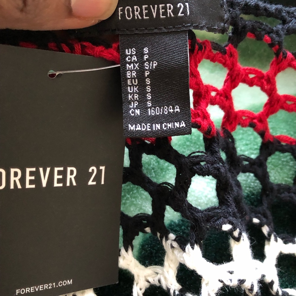 Forever 21 Open crochet Long Cardigan duster coverup - Picture 3 of 9